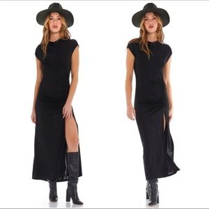 Young Fabulous and Broke black maxi with side slit Sz XS